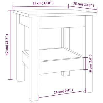 Salontafel 35x35x40 cm massief grenenhout honingbruin 8720287188650 7