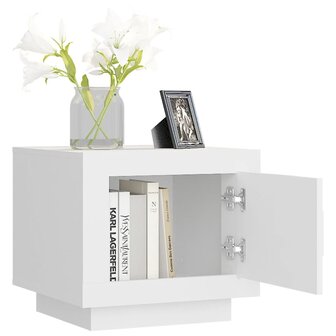 Salontafel 51x50x45 cm bewerkt hout wit 8720286966129 8