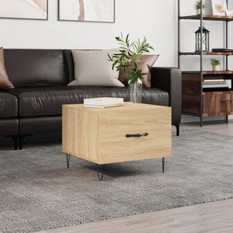 Salontafel 50x50x35 cm bewerkt hout sonoma eikenkleurig 8720845428471 1