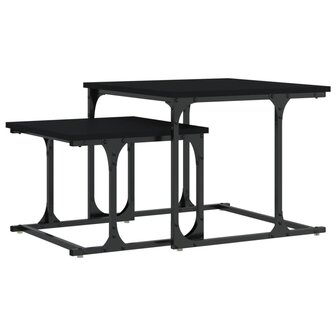 2-delige Salontafelset bewerkt hout zwart 8721012123755 2