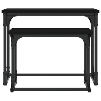 2-delige Salontafelset bewerkt hout zwart 8721012123755 5