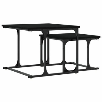 2-delige Salontafelset bewerkt hout zwart 8721012123755 6