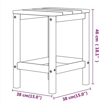 Tuintafel Adirondack 38x38x46 cm HDPE antracietkleurig 8720286816622 7
