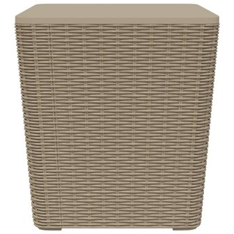 Tuintafel met afneembaar deksel polypropeen lichtbruin 8720845789497 2