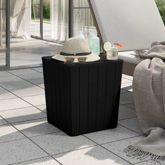 Tuintafel met afneembaar deksel polypropeen zwart 8720845789473 1