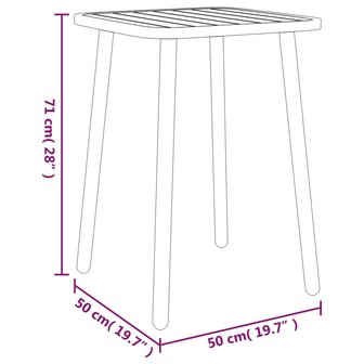 Tuintafel 50x50x71 cm staal antracietkleurig 8720845775070 6