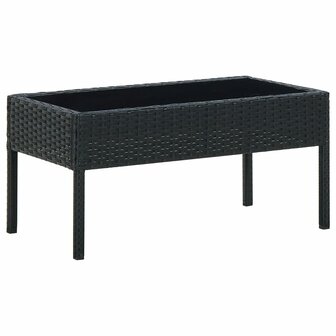 Tuintafel 75x40x37 cm poly rattan zwart 8719883855882 1