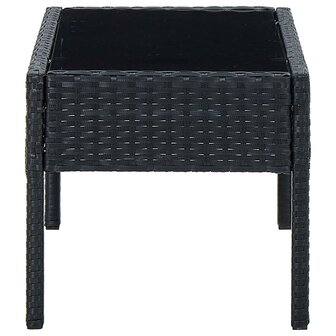 Tuintafel 75x40x37 cm poly rattan zwart 8719883855882 3