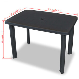 Tuintafel 101x68x72 cm kunststof antraciet 8718475570646 5