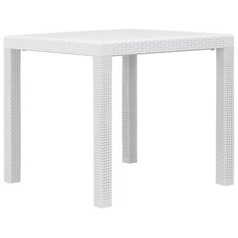 Tuintafel 79x79x72 cm rattan-look kunststof wit 8719883552590 1