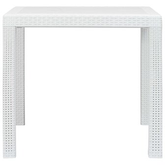 Tuintafel 79x79x72 cm rattan-look kunststof wit 8719883552590 2