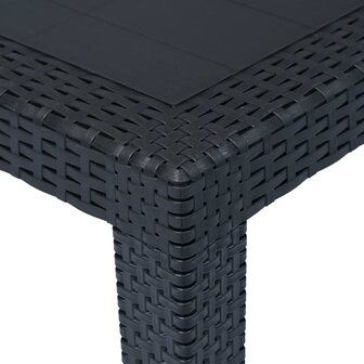Tuintafel 79x79x72 cm rattan-look kunststof antraciet 8719883552606 3