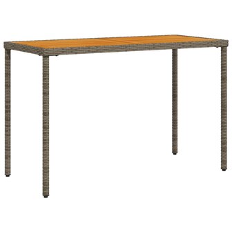 Tuintafel met acaciahouten blad 115x54x74 cm poly rattan grijs 8721012236509 2