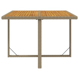 Tuintafel 109x107x74 cm poly rattan en massief acaciahout beige 8720286667118 4