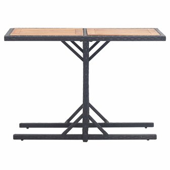 Tuintafel massief acaciahout en poly rattan zwart 8719883755427 2