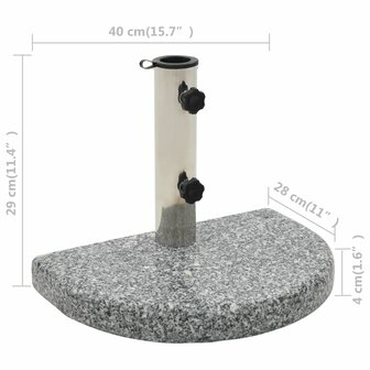 Parasolvoet gebogen 10 kg graniet grijs 8718475708773 6