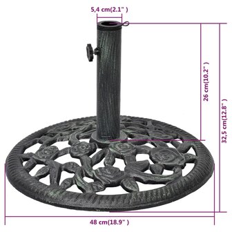 Parasolvoet 12 kg 48 cm gietijzer 8718475973126 6
