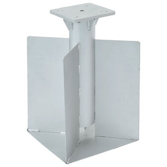 Parasolvoet voor in de grond 27,5x27,5x45 cm staal zilverkleur 8721012989443 1