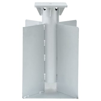 Parasolvoet voor in de grond 27,5x27,5x45 cm staal zilverkleur 8721012989443 2