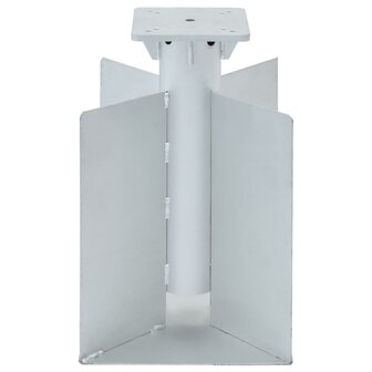 Parasolvoet voor in de grond 27,5x27,5x45 cm staal zilverkleur 8721012989443 3