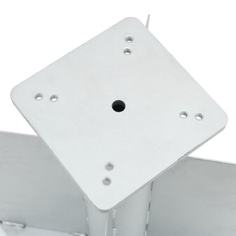 Parasolvoet voor in de grond 27,5x27,5x45 cm staal zilverkleur 8721012989443 5