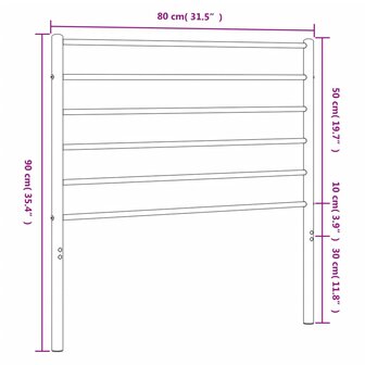 Hoofdbord metaal wit 75 cm 8720845788308 7