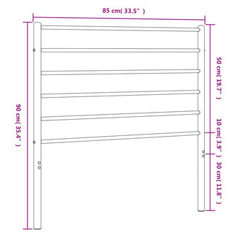 Hoofdbord metaal wit 80 cm 8720845788315 7