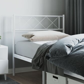 Hoofdbord 100 cm metaal wit 8721012191341 1