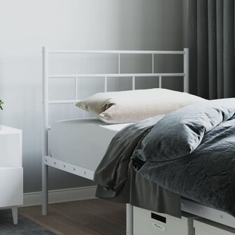 Hoofdbord 107 cm metaal wit 8721012189393 1