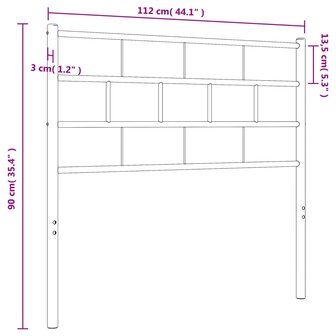 Hoofdbord 107 cm metaal wit 8721012189393 6