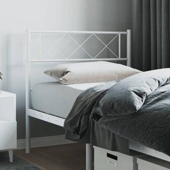 Hoofdbord 107 cm metaal wit 8721012191358 1