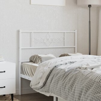Hoofdbord 80 cm metaal wit 8721012048003 1
