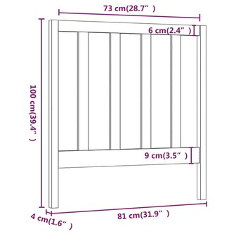 Hoofdbord 81x4x100 cm massief grenenhout honingbruin 8720286947111 6