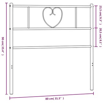 Hoofdbord 75 cm metaal wit 8721012048973 7