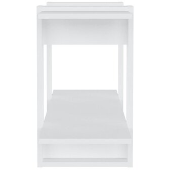 Boekenkast 100x30x51 cm bewerkt hout wit 8720286842669 4