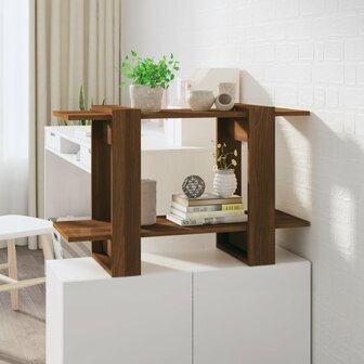 Boekenkast/kamerscherm 80x30x51 cm bruineikenkleurig 8720286844144 1