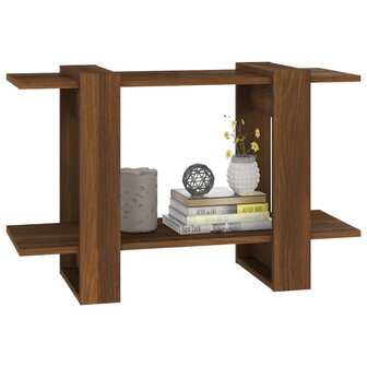 Boekenkast/kamerscherm 80x30x51 cm bruineikenkleurig 8720286844144 4