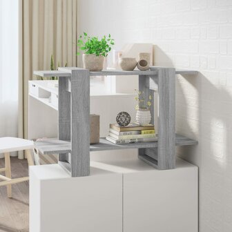 Boekenkast/kamerscherm 80x30x51 cm grijs sonoma eikenkleurig 8720286844137 1