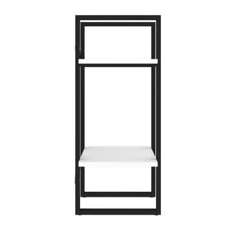 Boekenkast met 2 schappen 40x30x70 cm bewerkt hout wit 8720286566978 5