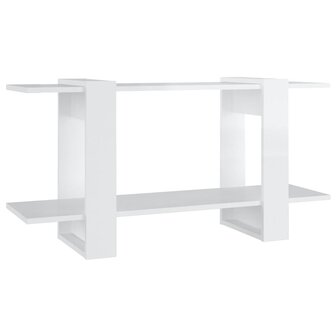 Boekenkast 100x30x51 cm bewerkt hout hoogglans wit 8720286842706 2