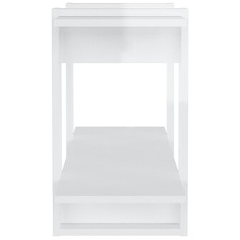 Boekenkast 100x30x51 cm bewerkt hout hoogglans wit 8720286842706 4