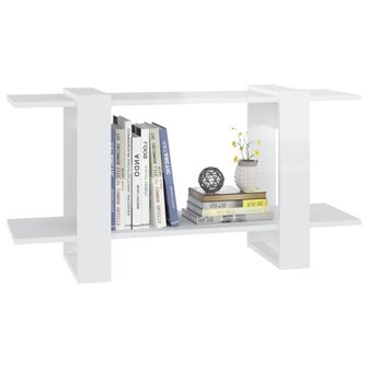 Boekenkast 100x30x51 cm bewerkt hout hoogglans wit 8720286842706 5