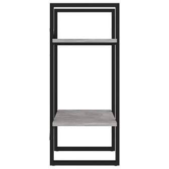 Boekenkast met 2 schappen 40x30x70 cm bewerkt hout betongrijs 8720286567012 6