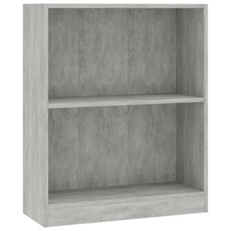 Boekenkast 60x24x76 cm bewerkt hout betongrijs 8719883787633 2
