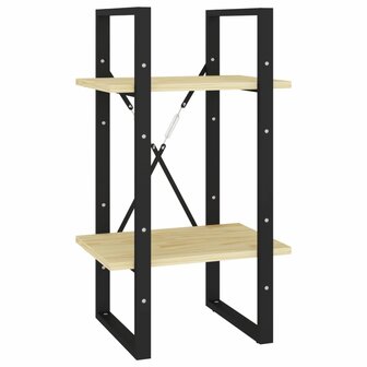 Boekenkast met 2 schappen 40x30x70 cm massief grenenhout 8720286567029 2
