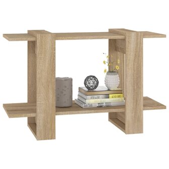 Boekenkast/kamerscherm 80x30x51 cm sonoma eikenkleurig 8720286842881 4