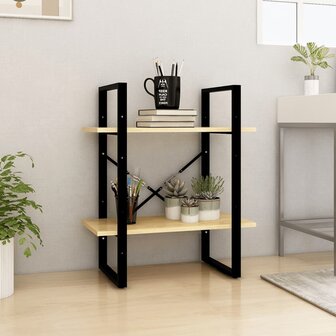Boekenkast met 2 schappen 60x30x70 cm massief grenenhout 8720286567227 1