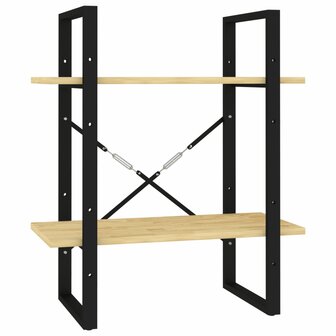 Boekenkast met 2 schappen 60x30x70 cm massief grenenhout 8720286567227 2