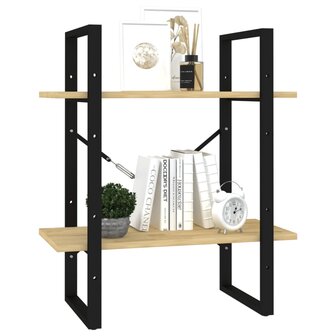 Boekenkast met 2 schappen 60x30x70 cm massief grenenhout 8720286567227 4