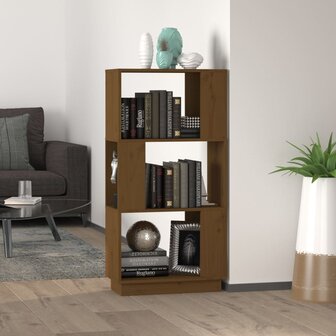 Boekenkast/kamerscherm 51x25x101 cm grenenhout honingbruin 8720286905807 1